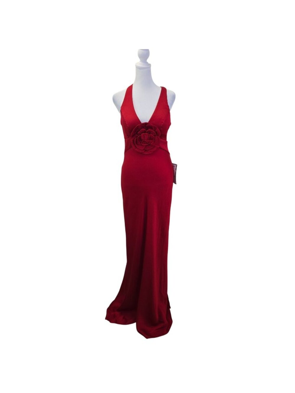 NWT B. Darlin Satin 3D Rose Applique Formal Gown Size Juniors 3/4